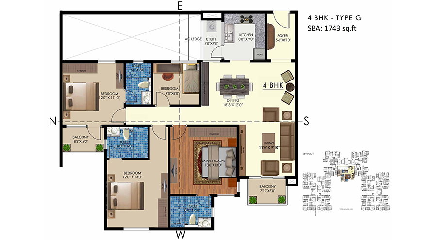 4 bhk - arge urban bloom