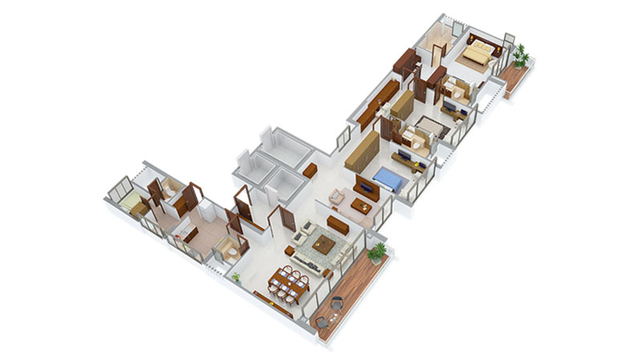 3bhk_type2 - peninsula heights