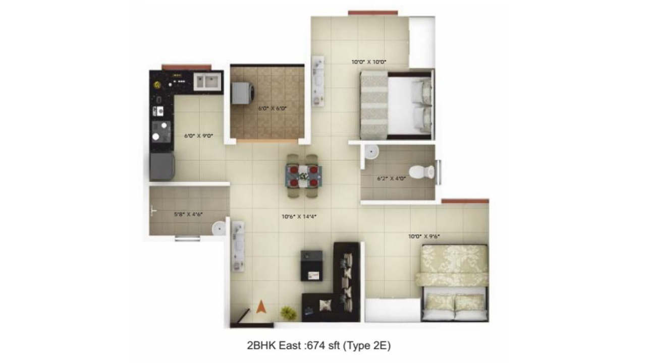 2 BHK - icon happy living