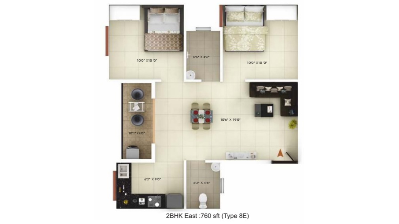 2 BHK - icon happy living
