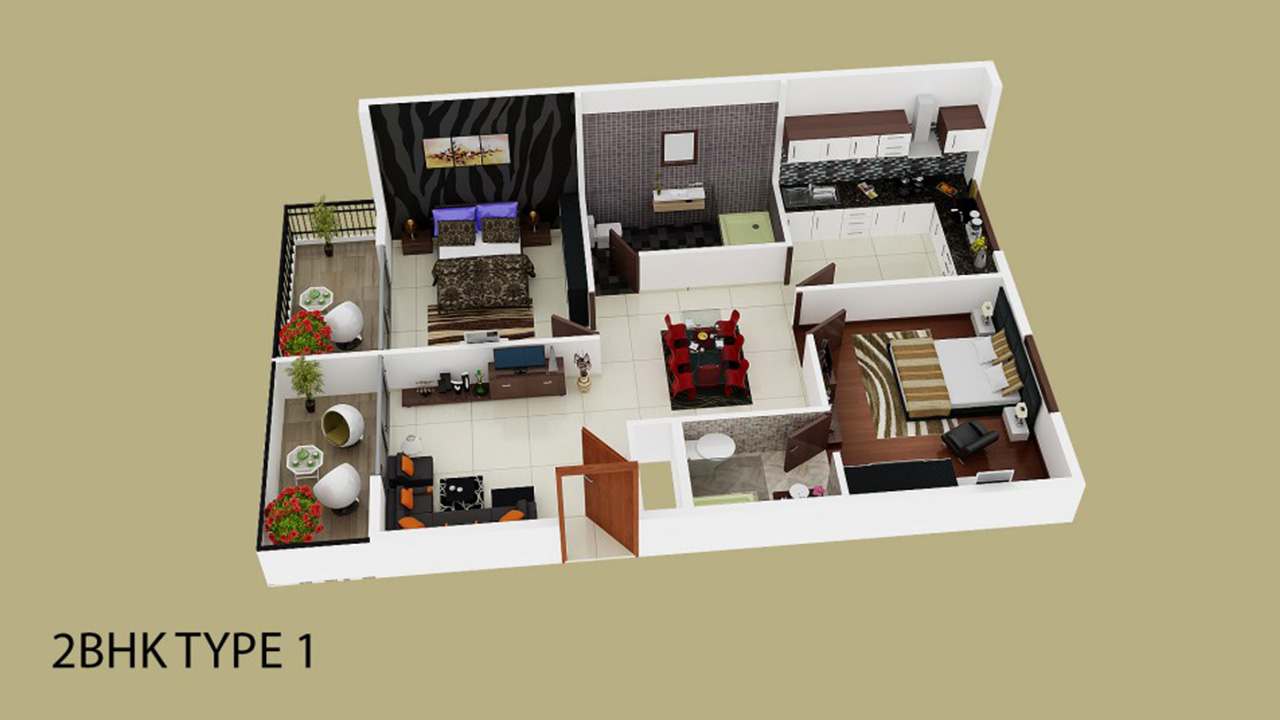 2 BHK - Venkat Windsor East