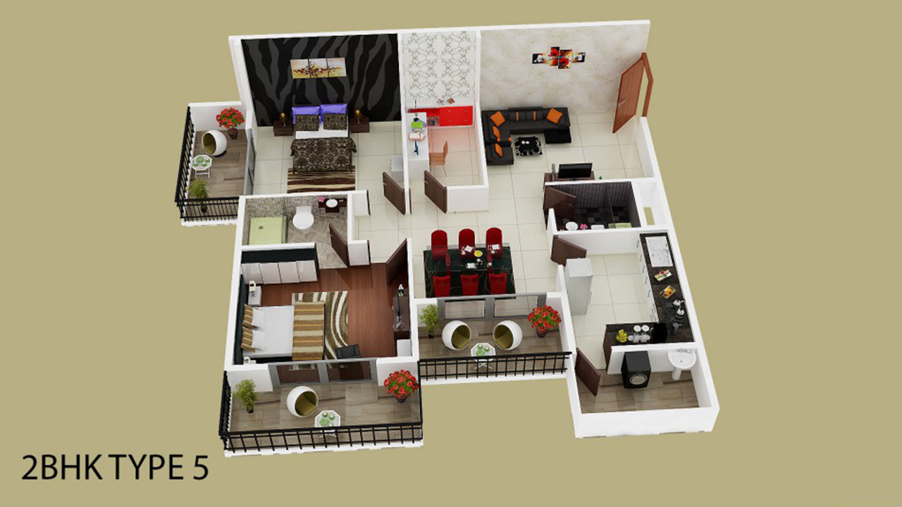 2 BHK - Venkat Windsor East