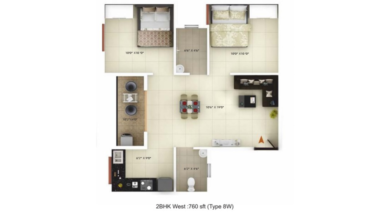 2 BHK - icon happy living