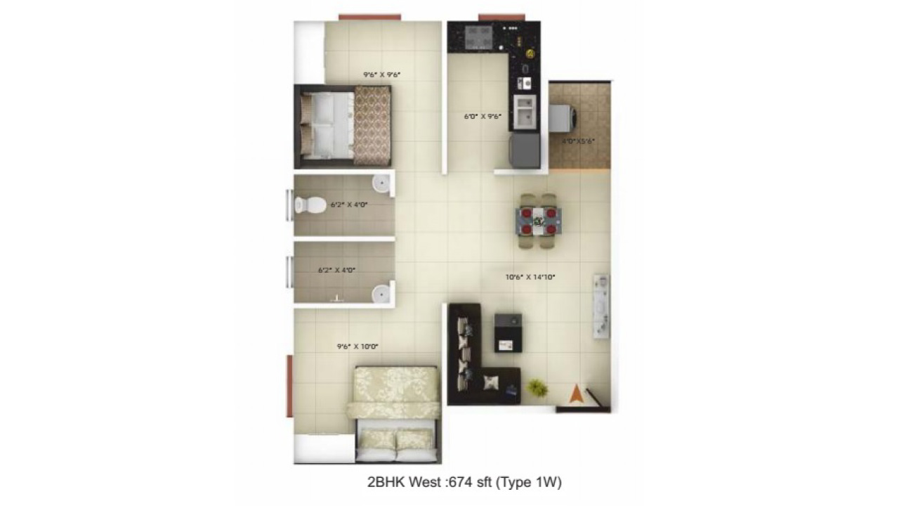 2 BHK - icon happy living