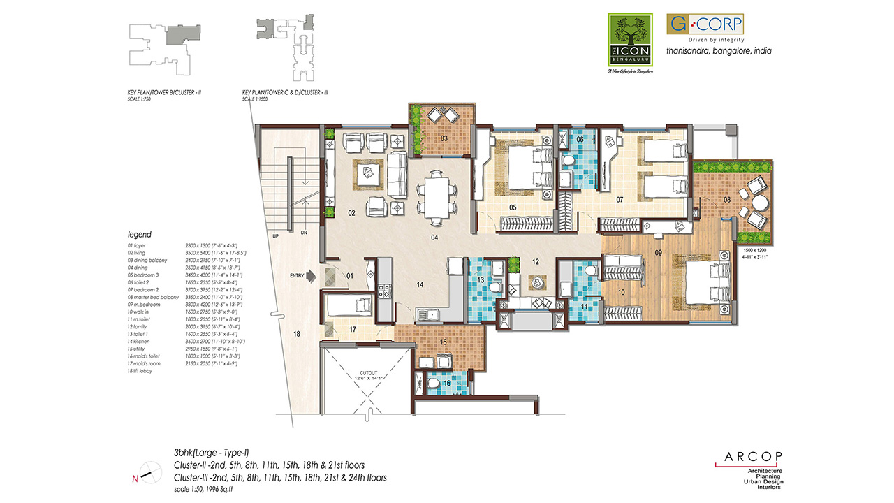 3 BHK - g corp the icon south