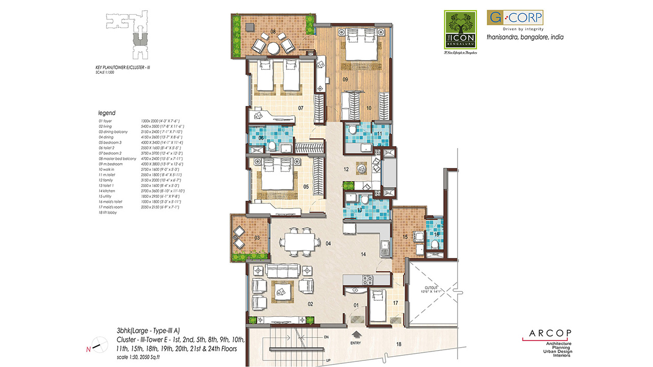 3 BHK - g corp the icon south