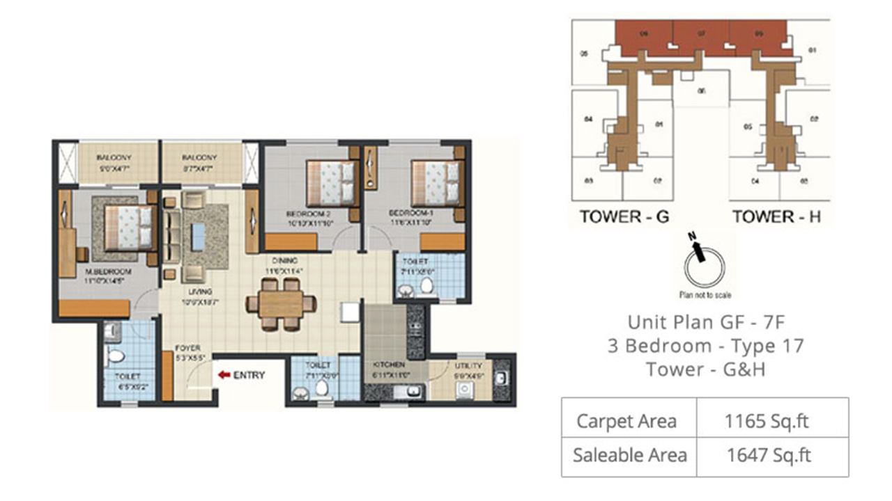 unit_3bhk_type17_towerGH - ozone urbana aqua 2