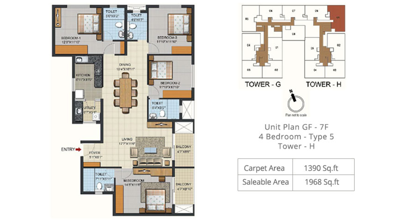 unit_4bhk_type5_towerH - ozone urbana aqua 2