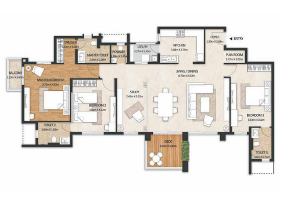 Floor Plan - Mahindra Windchimes Phase 2