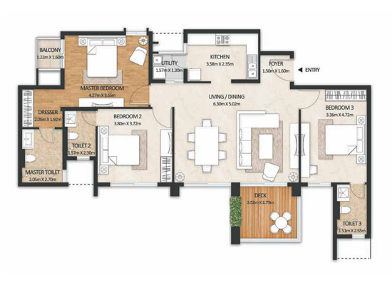 Floor Plan - Mahindra Windchimes Phase 2