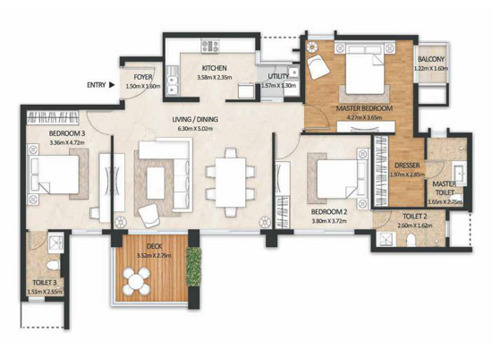 Floor Plan - Mahindra Windchimes Phase 2