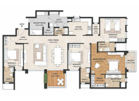 Floor Plan - Mahindra Windchimes Phase 2