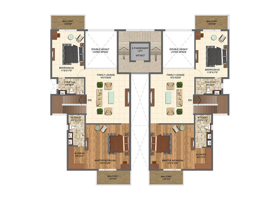 Block D,E & F First Floor - rj brooke square