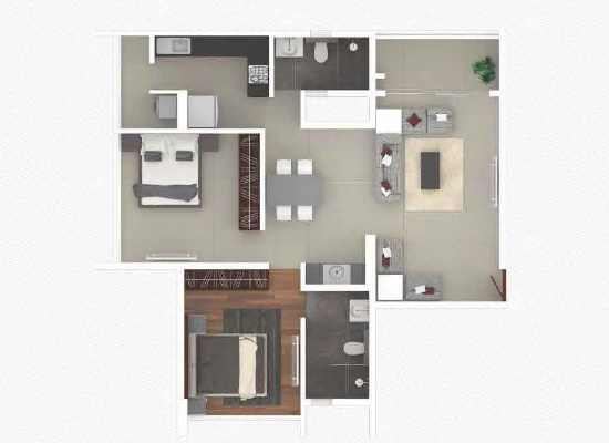 2BHK TYPE2 - Rohan Iksha