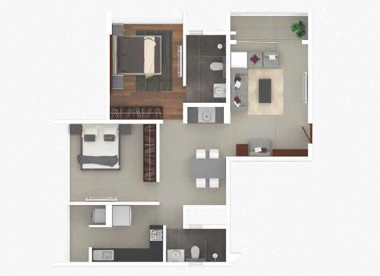 2BHK TYPE3 - Rohan Iksha